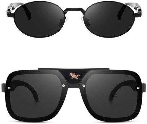 Buy sunwear Round Sunglasses Black, Black For Men & Women Online @ Best ...