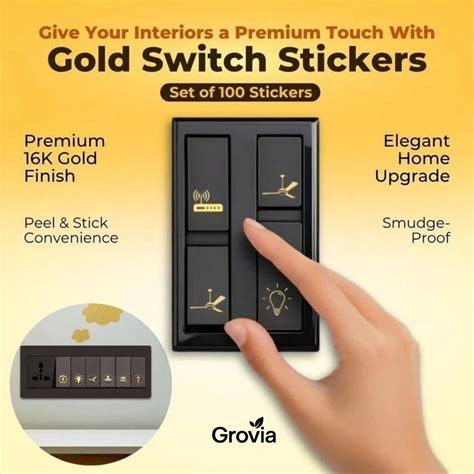 Gold Switch Stickers – Grovia