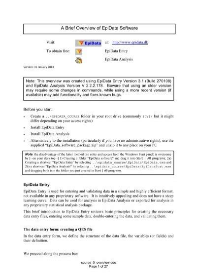 EpiData Software 的图像结果