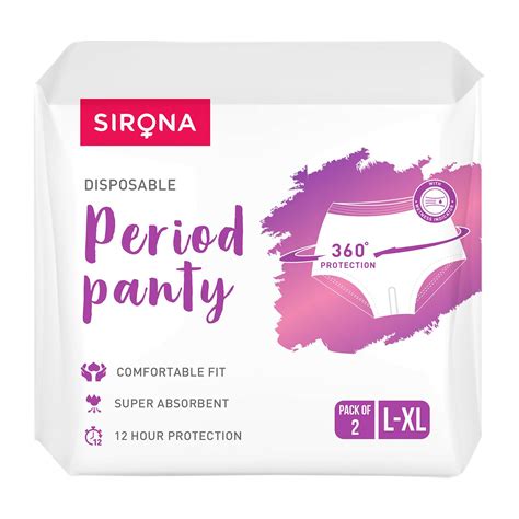 Buy Sirona Disposable Period Panties for Women | L – XL | 360° Sanitary ...