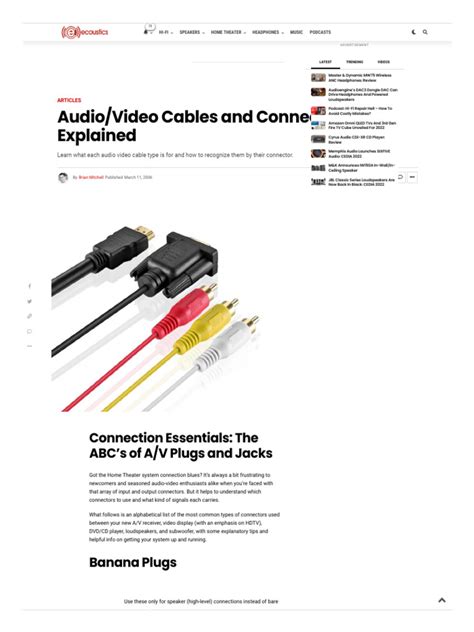 Audio Cables Explained 的图像结果