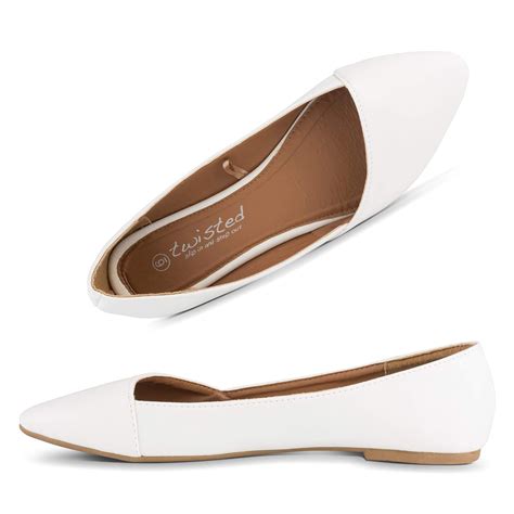 Twisted Shoes Lindsay Womens Flats, Micro Suede Ballet Flats with ...