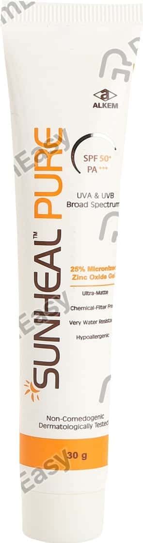 Buy SUNHEAL PURE SPF 50 GEL 30GM Online & Get Upto 60% OFF at PharmEasy