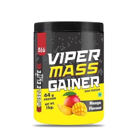 Muscle Elite Fitness Mass Gainer, High Protein Muscle Mass Gainer with ...