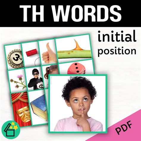 TH Words (Voiceless) | Words beginning with TH | Speech Therapy Resour ...