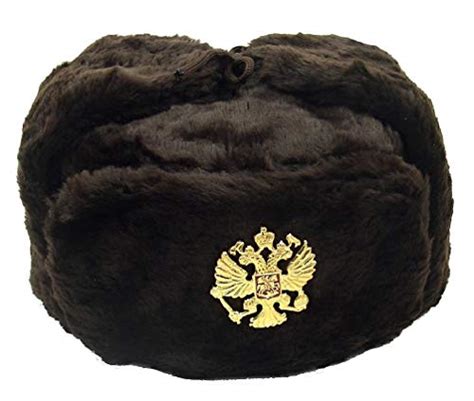 Buy RussianOrnaments Men's Army Military Hat with Ushanka Imperial ...