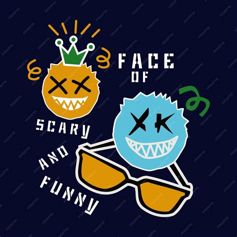 Premium Vector | Face of scary and funnydesign cartoon vector illustration