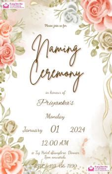 naming ceremony invitation ideas | Naming ceremony Invitation Card ...