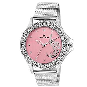 Decode Analogue Pink Dial Crystal Casual Women's Watch : Amazon.in: Fashion