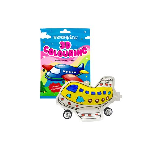 3D Colouring | With Markers | Inflatable Toy | DIY Plane Design – Scoobies
