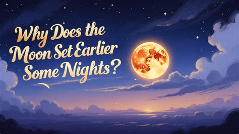 Why Does the Moon Set Earlier Some Nights? | Time.tz