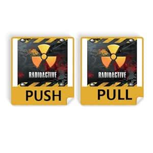 no/no Logo Radioactive Substances Warning Push Pull Door Sign Vinyl ...