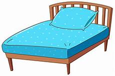 Bed Clipart by Bed With Blue Pillow And Sheet Free Vectors Bed Clipart
