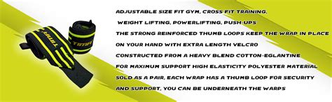 Tima Wrist Wraps 21" Professional Grade with Thumb Loops - Wrist ...