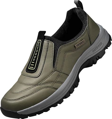 Mens Slip On Outdoor Shoes - Mens Orthopedic Walking Shoes Waterproof ...