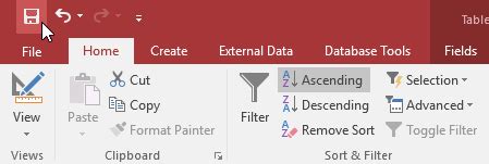 Sorting and Filtering Data MS Access 的图像结果