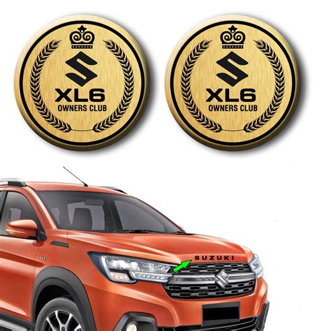 CarMetics XL6 Owners Club 3D Golden Emblem for Suuzki XL6 – 2 Pcs ...