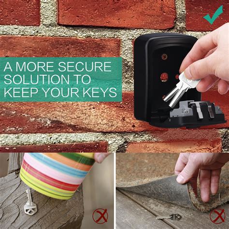 Snapklik.com : Key Storage Lock Box, 4 Digit Combination Lock Box, Wall ...