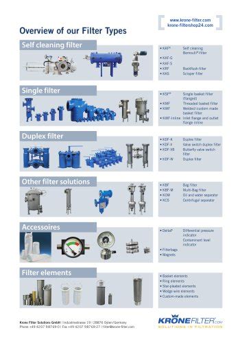 Overview of our Filter Types - Krone Filter Solutions GmbH - PDF ...