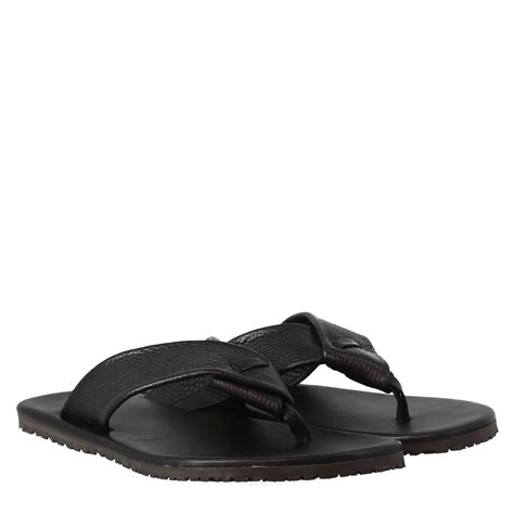 Black Leather Thong Sandals for Men at Best Prices | Italian Shoes Co.