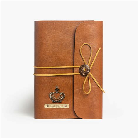 Buy Personalised Brown Diaries Online - The Messy corner