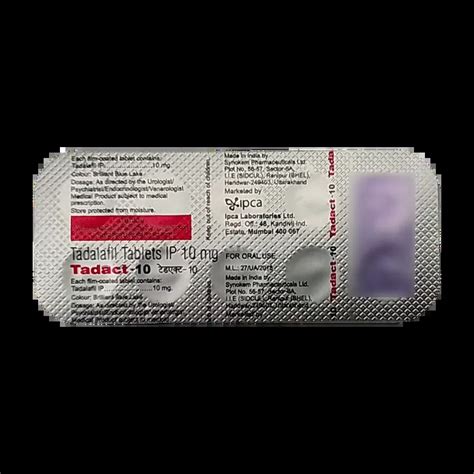 Tadact 10mg Tablet 10's – Use, Price, Dosage & Side Effects | Medkart
