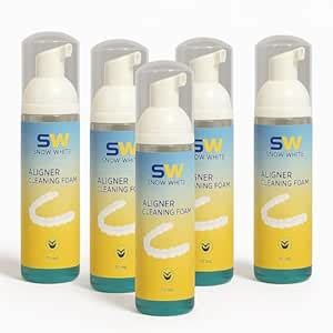 Snow White Aligner Cleaning Foam | Mint Flavor | Antibacterial Formula ...