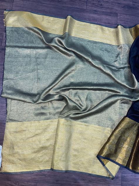 Linen Mahapad Kala Saree(Search Code-10110) – Bhagalpuri Textile