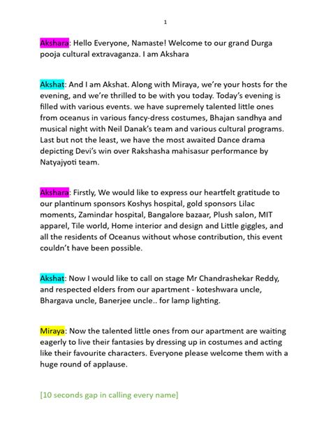 Image result for Script for Cultural Event