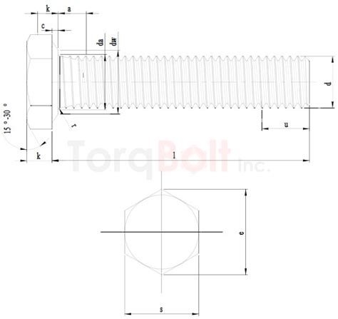 ISO 4017 Hexagon Head Screws Dimensions Standards Specifications