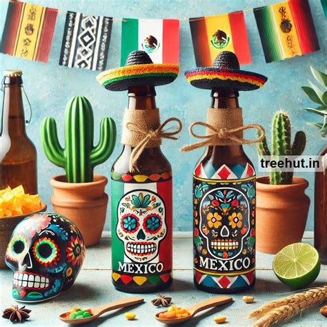 Mexico Bottle Decoration Ideas, Bottle Craft Ideas