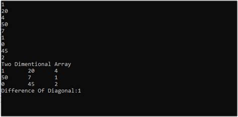 Diagonal Difference Java 的图像结果