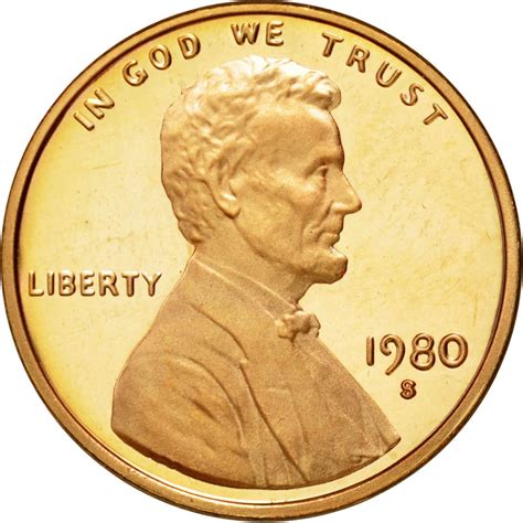 One Cent 1980 Lincoln Memorial, Coin from United States - Online Coin Club