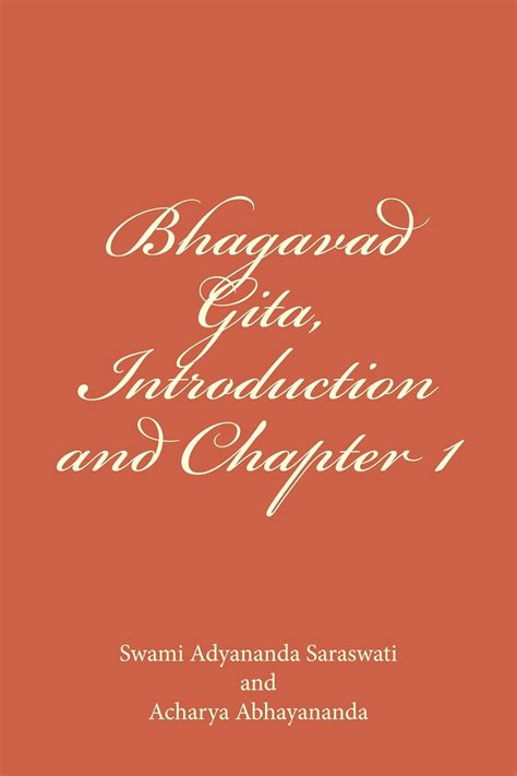 Bhagavad Gita, Introduction and Chapter 1 eBook : Saraswati, Swami ...