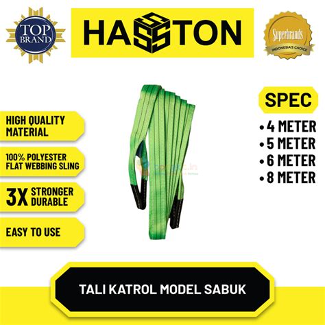 Hasston Tali Katrol Model Sabuk 3” x 6 m x 3 Ton (0100) - Bangkitin