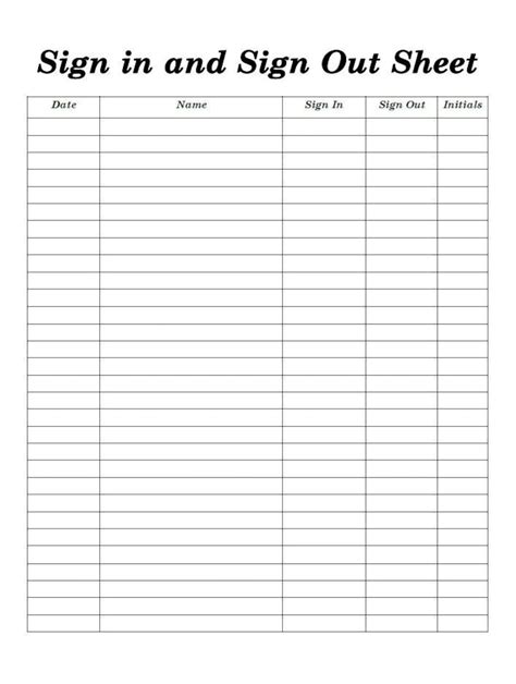 10 best bathroom sign out sheet printable – Artofit