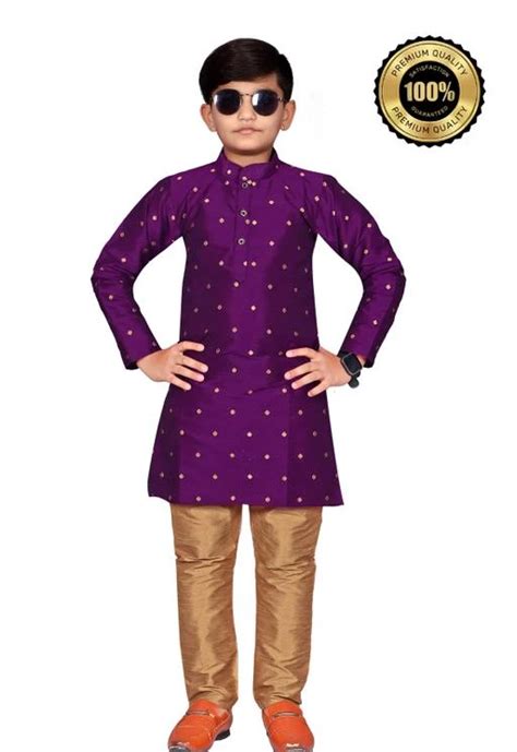 fcity.in - Purple Kurta Pyzama Set For Kids / Agile Classy Kids Kurta Sets