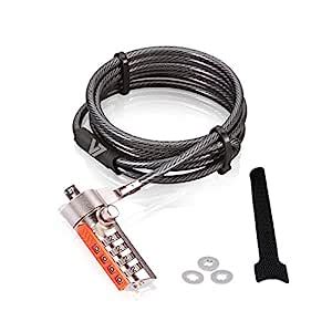 Buy V7 SLC4000-13NB Portable Security Cable with Combo Lock - 10k ...