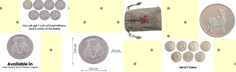 Sai Baba Silver Plated Coin (Set of 7 Coins) | Sai Baba ji Coins | Sai ...