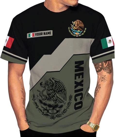 Personalized Name Mexican Shirts for Men, Customized Mexico Shirts for ...