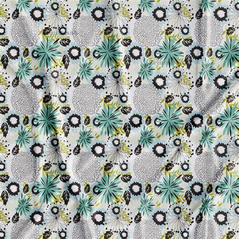Tropical Floral Pattern Off White Digital Printed Fabric Online ...