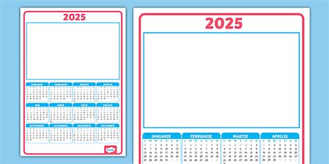 2025 Calendar de perete (teacher made) - Twinkl