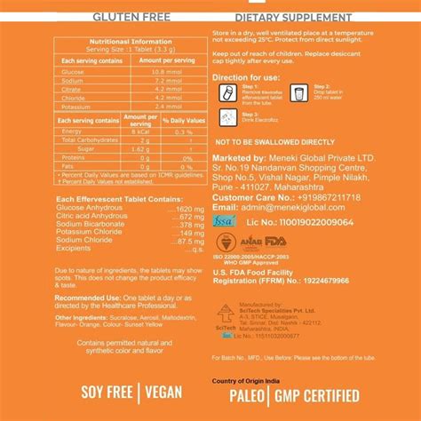 BuyElectroFizz Electrolyte Reload Effervescent Orange Flavour, 12 ...