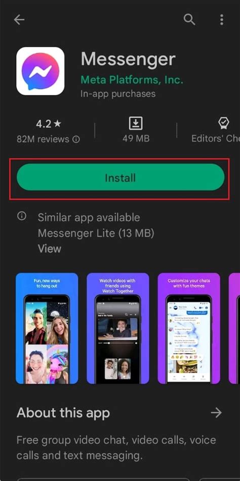 Image result for Install Facebook Messenger