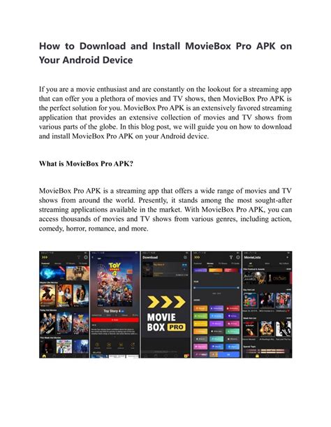 How to Download and Install MovieBox Pro APK on Your Android Device