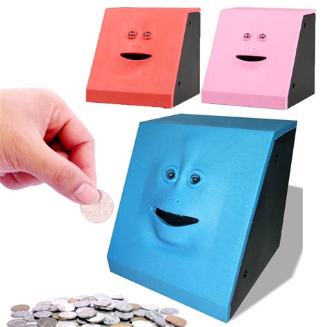 Buy Niyofa Electric Face Coin Bank Face Money Eating Chewing Box Cute ...