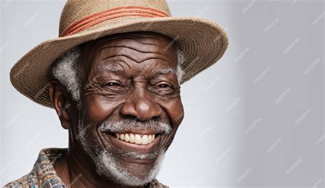 Portrait of a senior old black african american man closeup elderly man ...