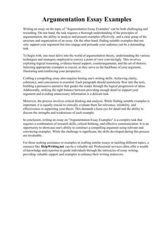 Argumentation Examples 的图像结果