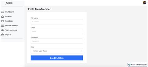 Client Portal Template - Visual Build | DrapCode