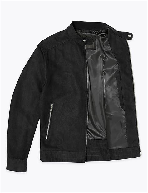 Buy Faux Suede Biker Jacket at Marks & Spencer